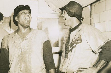 (L-R) Don Newcombe; Duke Snider.